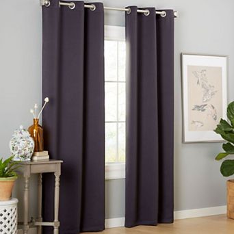 Estate View™ Set of 2 Seville Solid Room Darkening Window Curtain Panels