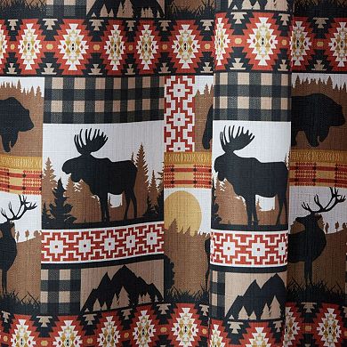 Estate View™ Set of 2 Moose Lodge Light Filtering Window Curtain Panels