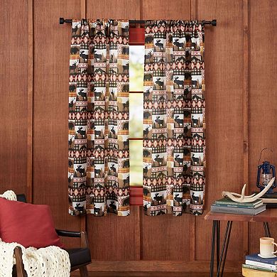 Estate View™ Set of 2 Moose Lodge Light Filtering Window Curtain Panels
