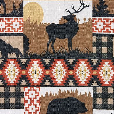 Estate View™ Set of 2 Moose Lodge Light Filtering Window Curtain Panels