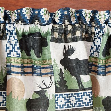 Estate View™ Moose Lodge Light Filtering 3-Piece Tier Valance & Curtains Set