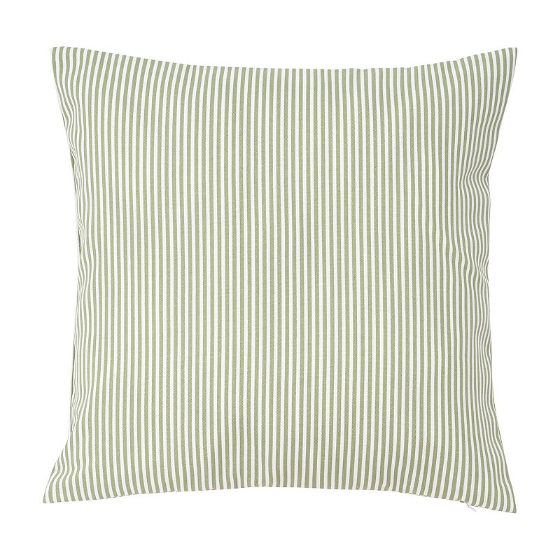 FRESHMINT Biscay Stripes Indoor Outdoor Throw Pillow, Black, 18X18