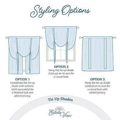 Estate View™ Printemps Light Filtering Rod Pocket Tie Up Shade