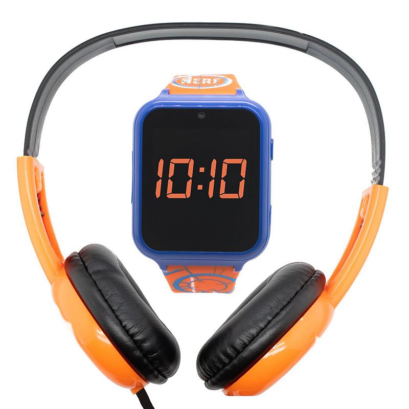 NERF iTime Kids Smart Watch & Headphone Set - NRF40002KL, Orange, Large