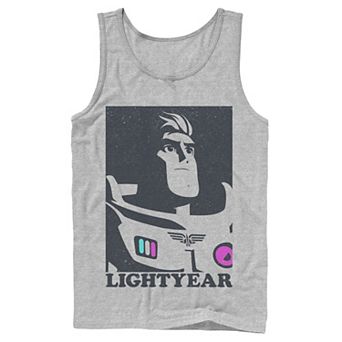 Men's Disney / Pixar Lightyear Buzz Black And White Contrast Tank Top