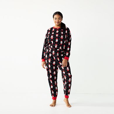 Plus Size Jammies For Your Families® Ho Ho Ho Microfleece Pajama Set