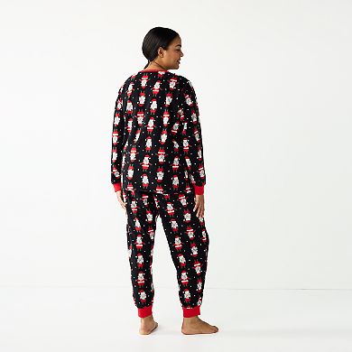 Plus Size Jammies For Your Families® Ho Ho Ho Microfleece Pajama Set