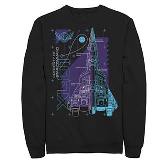 Disney / Pixar's Lightyear Men's Property Of The Star Command XL-01 Space Ship Sweatshirt
