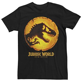 Men's Jurassic World Dominion Logo T-Rex Skull Logo Tee