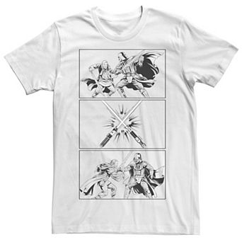 Men's Obi-Wan Kenobi Panel Darth Vader & Obi-Wan First Duel Tee