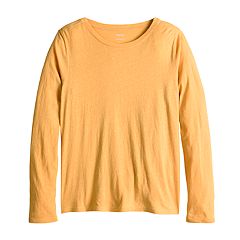 Womens Orange Long Sleeve Tops & Tees - Tops, Clothing