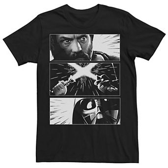 Men's Obi-Wan Kenobi Vader Vs Kenobi Paneled Duel Tee