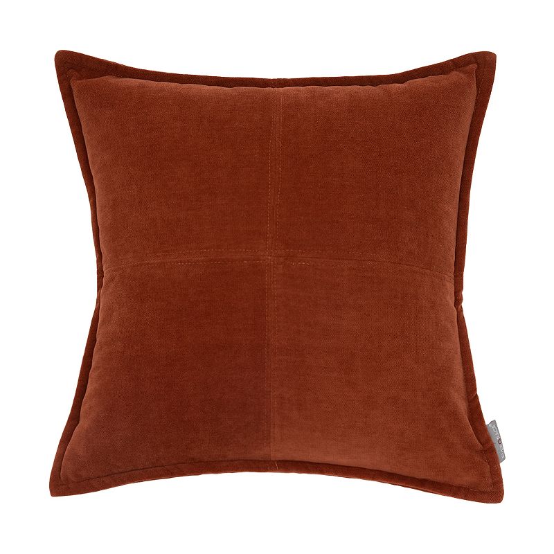 EVERGRACE Lambent Chenille Throw Pillow, Red Overfl, 18X18