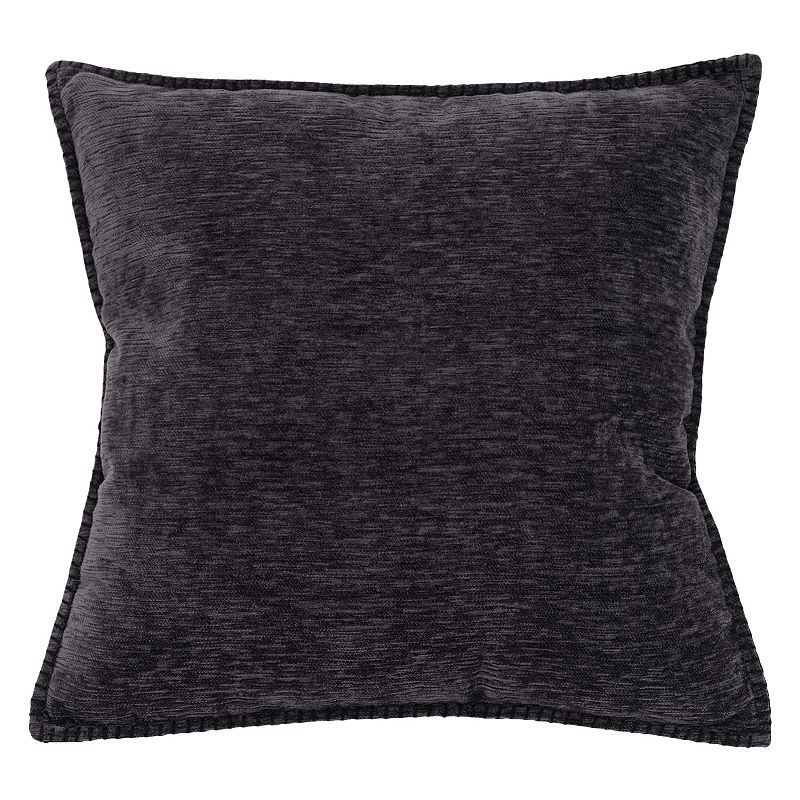 EVERGRACE Junoesque Chenille Whipstitch Throw Pillow, Dark Blue, 20X20