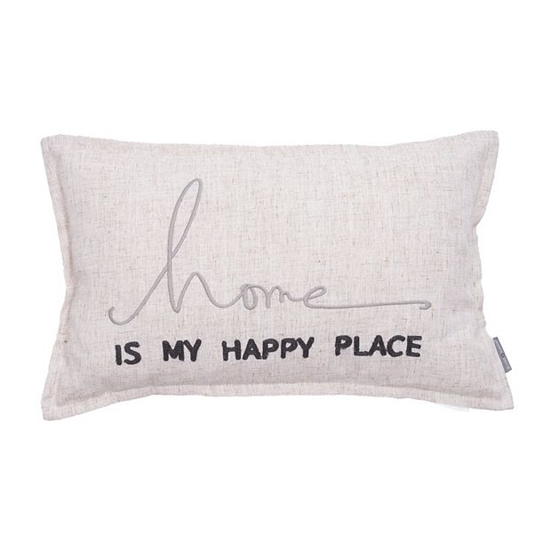 My happy place outlet throw pillow