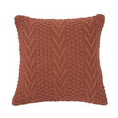 Cheer Collection Faux Fur Square Decorative Pillow 18x18 (Set of 2), 1 -  Baker's