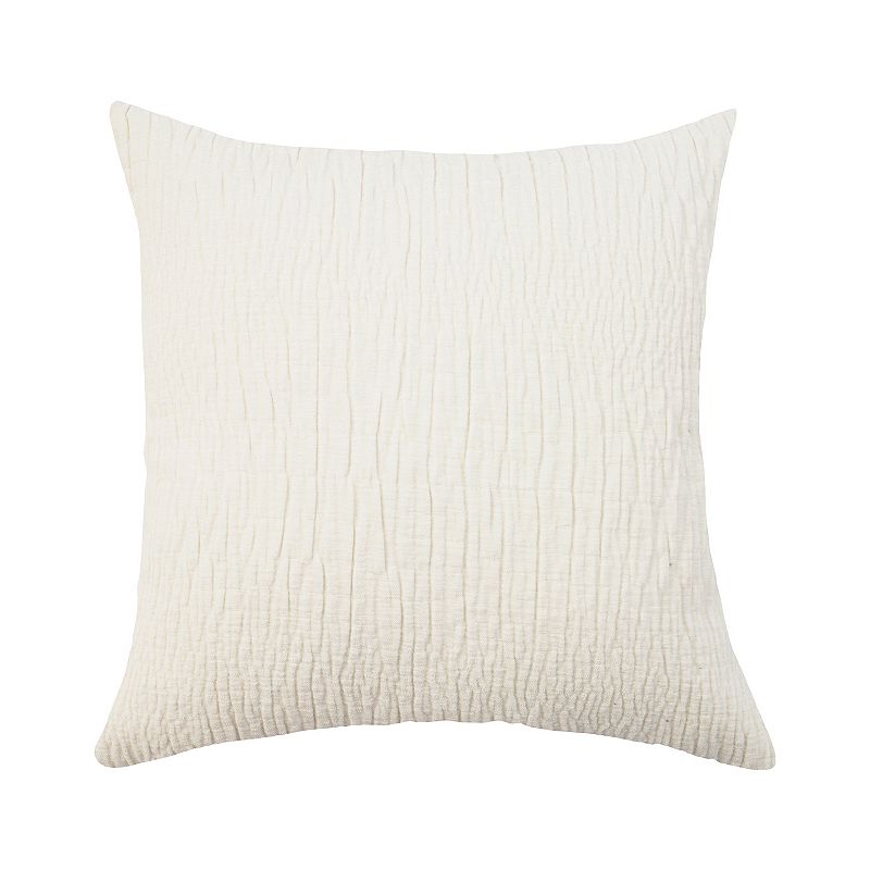 Evergrace Mabel Woven Textured Washed Chenille Euro Pillow 24 X24  White  3 Pack