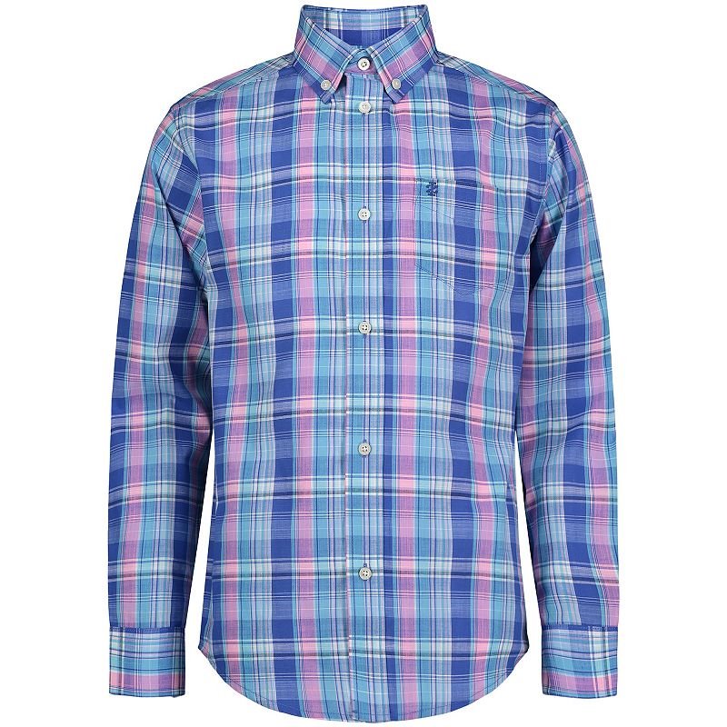 Boys 8-20 IZOD Button-Up Dress Shirt, Boys, Dark Blue