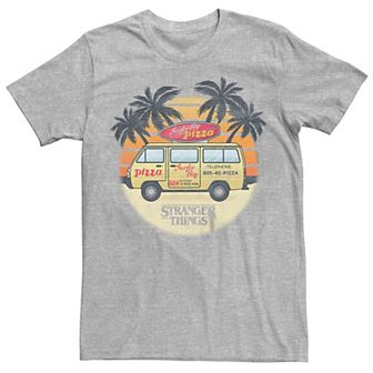 Men's Netflix Stranger Things Surfer Boy Pizza Tee