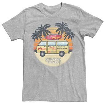 Men's Netflix Stranger Things Surfer Boy Pizza Tee