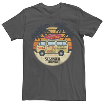 Men's Netflix Stranger Things Surfer Boy Pizza Tee