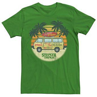 Men's Netflix Stranger Things Surfer Boy Pizza Tee
