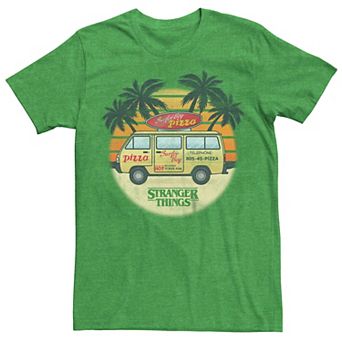 Men's Netflix Stranger Things Surfer Boy Pizza Tee