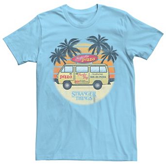 Men's Netflix Stranger Things Surfer Boy Pizza Tee