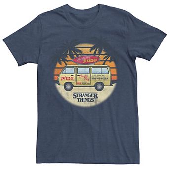 Men's Netflix Stranger Things Surfer Boy Pizza Tee