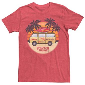 Men's Netflix Stranger Things Surfer Boy Pizza Tee