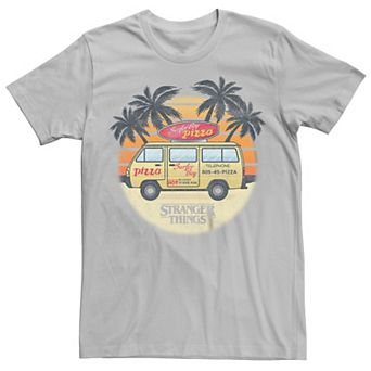 Men's Netflix Stranger Things Surfer Boy Pizza Tee