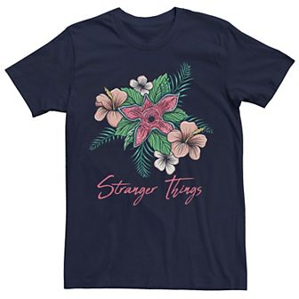 Men's Netflix Stranger Things Floral Demogorgon Face Tee
