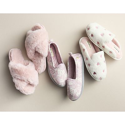 Pantuflas Dearfoams Rachel De Terciopelo Brillante Con Parte Trasera Cerrada Para Mujer Color Malva Plido Talla Extragrande~p113149049