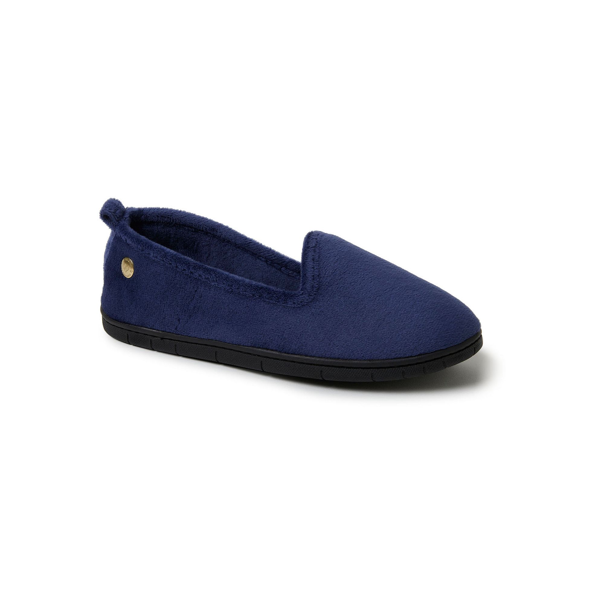 Dearfoams Rachel Velour Womens Closed Back Slippers, Size: XL Wide, Peacoa