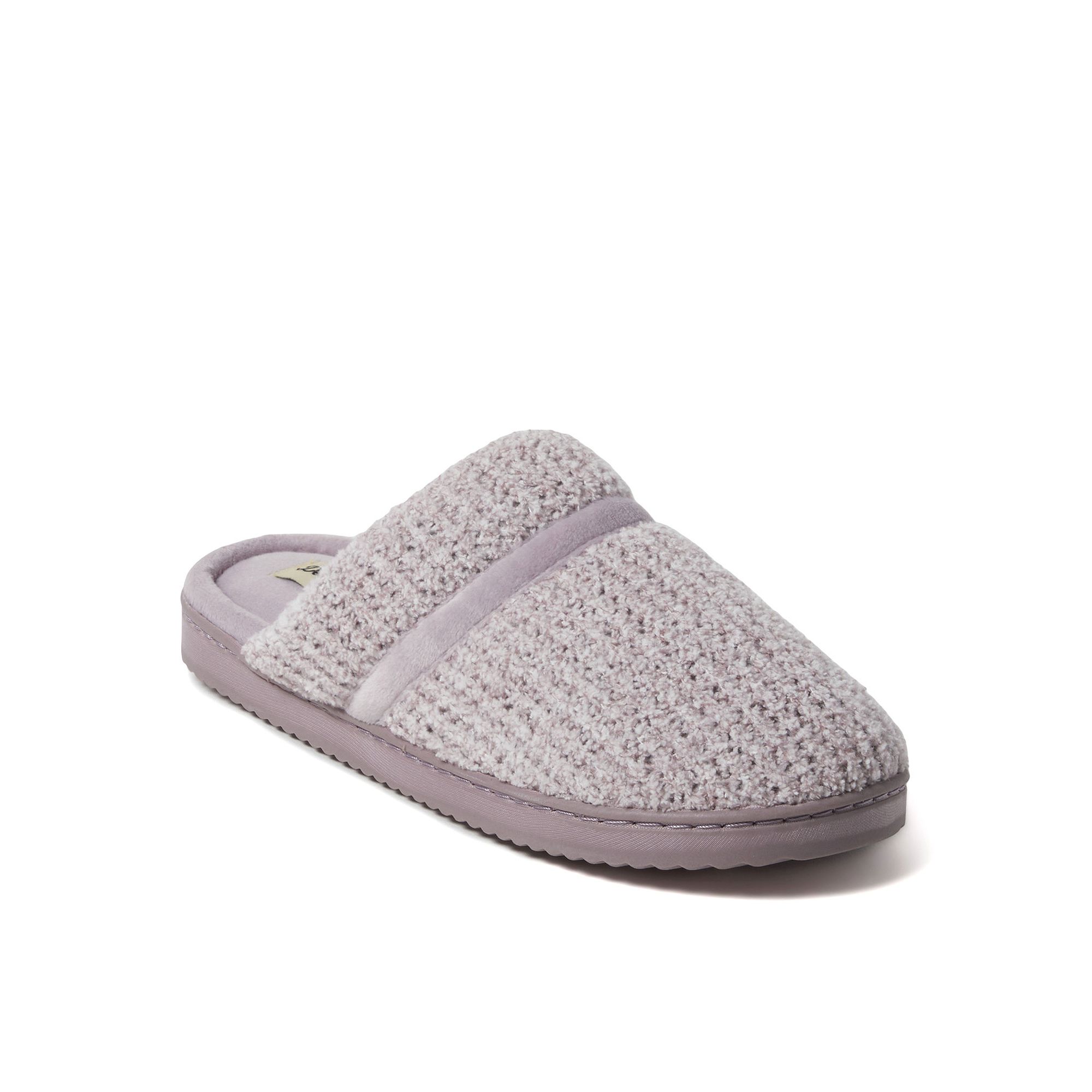 Dearfoams Serena Marled Chenille Womens Scuff Slippers, Size: Small, Purpl
