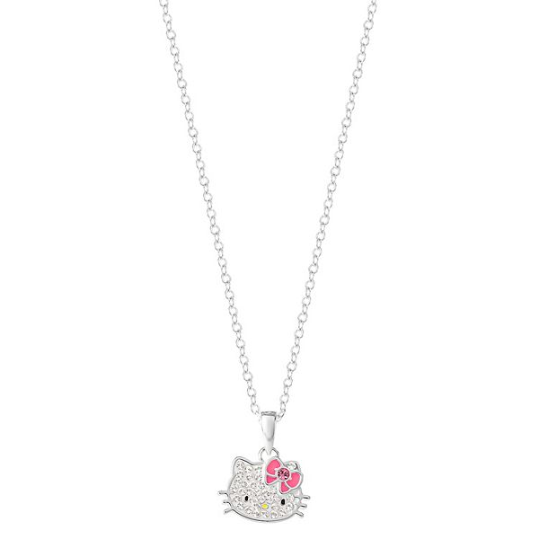 Hello Kitty Brass Crystal Pendant Necklace