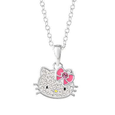 Hello Kitty Brass Crystal Pendant Necklace