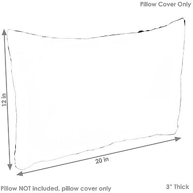 Sunnydaze Lumbar Throw Pillow Cover - 20 in - Set of 2