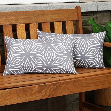Sunnydaze Lumbar Throw Pillow Cover - 20 in - Set of 2