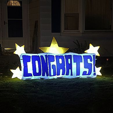 Sunnydaze Congrats Graduation LED Inflatable Party Decoration - 8 ft