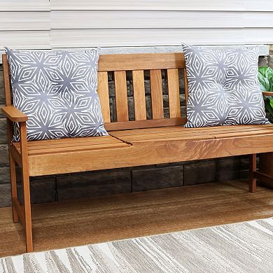 Sunnydaze Outdoor Square Tufted Back Cushion - 19 in