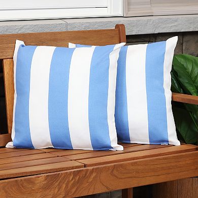 Sunnydaze Outdoor Square Decorative Throw Pillow - Set of 2