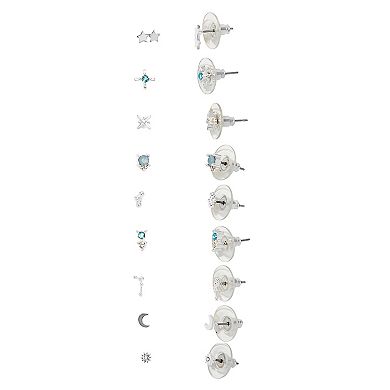 LC Lauren Conrad Set of 9 Post Earrings