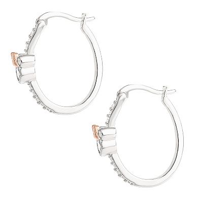Disney's Minnie Mouse Kids' Cubic Zirconia Hoop Earrings