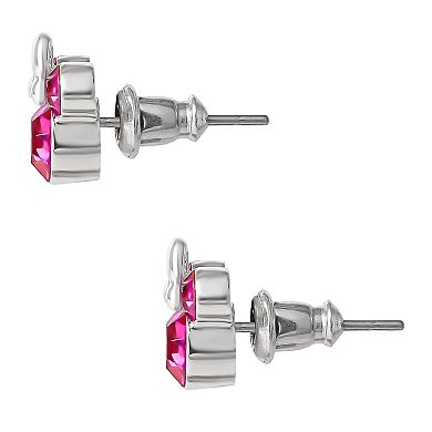 Disney's Minnie Mouse Kids' Pink Crystal Stud Earrings