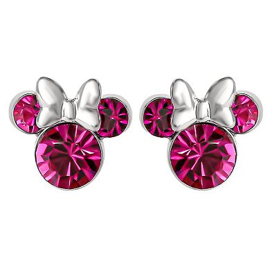 Disney's Minnie Mouse Kids' Pink Crystal Stud Earrings