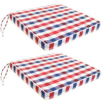 Sunnydaze Outdoor Square Seat Cushion - 17 in - Set of 2
