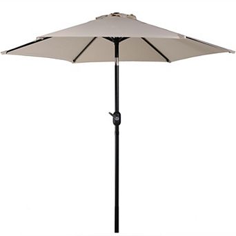Sunnydaze Aluminum Patio Umbrella with Tilt and Crank