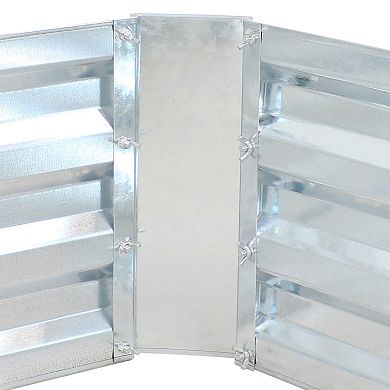 2 Galvanized Steel Raised Beds - 48-Inch Rectangle - Silver