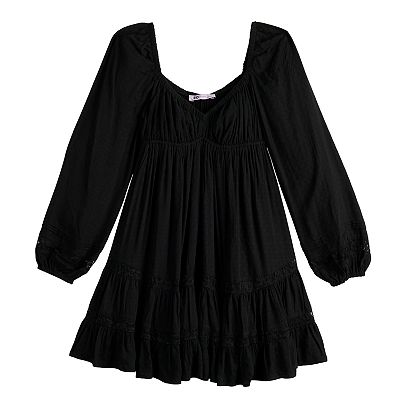 flare sleeve skater dress Sweet Plans Ahead Long Sleeve Skater Dress main image 1